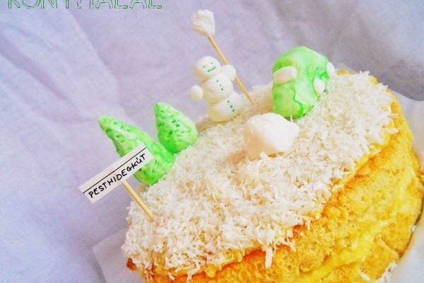Pesthidegkút télen – kókuszos torta